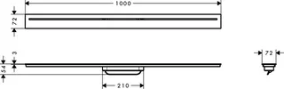 Hansgrohe Fertigset Duschrinne AXOR Drain 1000mm BN – Bild 5