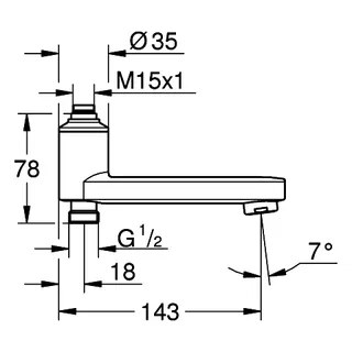 GROHE Schwenkauslauf 13450 integrierte Umstellung chrom – Bild 3