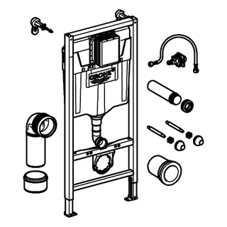 GROHE WC-Element Rapid SL 38848 BH 1,13m für Vorwand-/Ständerwandmontage – Bild 3