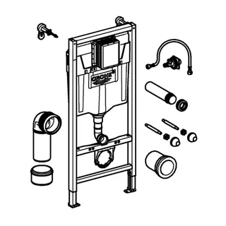 GROHE WC-Element Rapid SL 38848 BH 1,13m für Vorwand-/Ständerwandmontage – Bild 4
