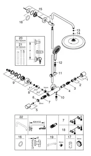 GROHE Duschsystem Rainshower SmartActive 310 26836 mit THM cool sunrise – Bild 3