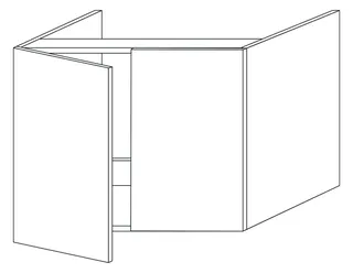 SA Waschtischunterbau mit Türen 2morrow (G1371) 510x600x420 Eiche-Nordic – Bild 2