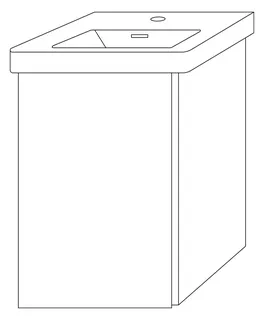 SA Waschtischunterbau links 3way (BR887) 517x335x293 Anthrazit-Matt – Bild 2