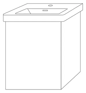 SA Waschtischunterbau rechts 3way (BR892) 517x457x391 Anthrazit-Matt – Bild 2