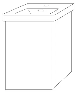 SA Waschtischunterbau rechts 3way (BR888) 517x335x293 Anthrazit-Matt – Bild 2