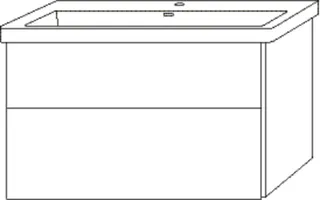 SA Waschtischunterbau mit Auszügen 3way (BR897) 588x955x462 Linde-Hell