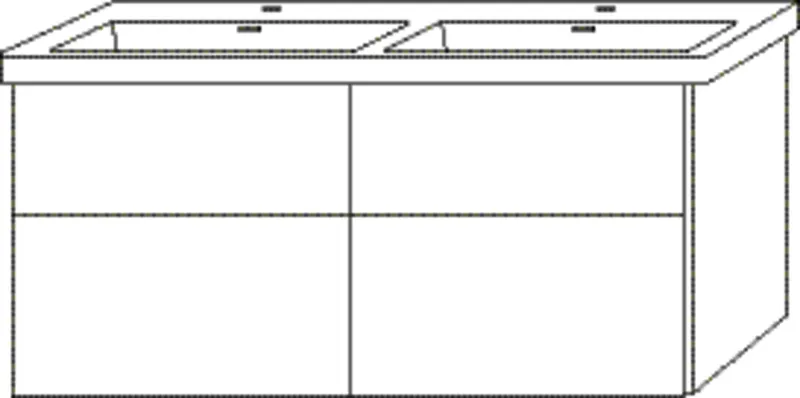 SA Waschtischunterbau mit Auszügen 3way (SF900) 588x1255x462 Sandgrau-Matt