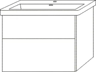 SA Waschtischunterbau mit Auszügen 3way (UF896) 588x755x462 Schwarz-Matt