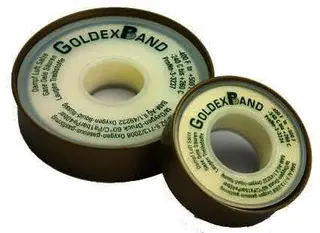 Fermit PTFE-GoldexBand 12,2mm x 33,0m x 0,1 mm, Dichte 142 g/qm