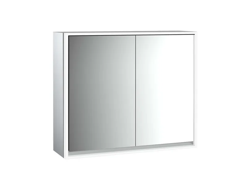 Emco Lichtspiegelschrank loft 05106 Aufputz, 2trg. 800 mm alu.