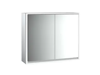 Emco Lichtspiegelschrank loft 05106 Aufputz, 2trg. 800 mm alu.
