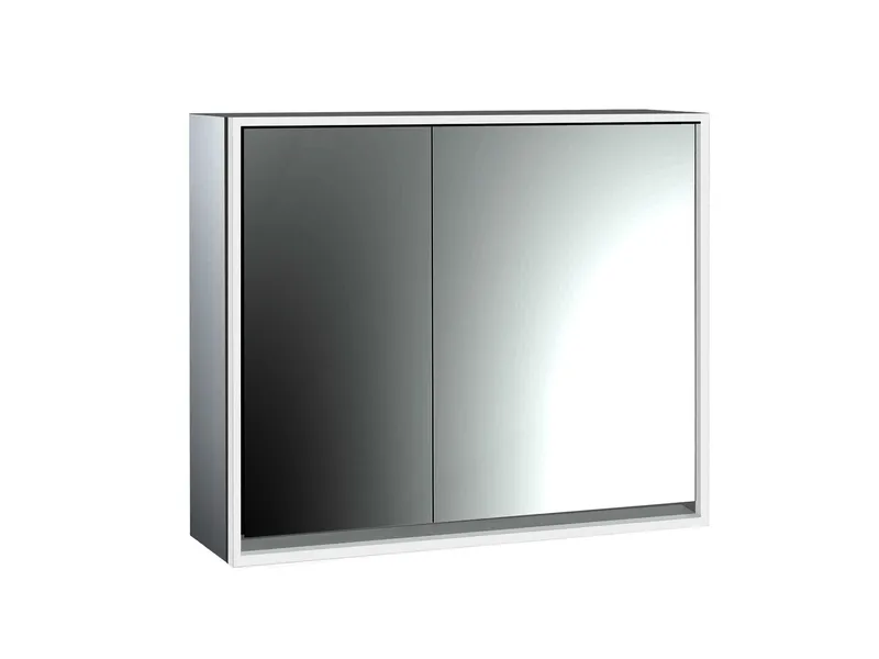 Emco Lichtspiegelschrank loft 05108 Aufputz, breite Tür rechts 800 mm alu.