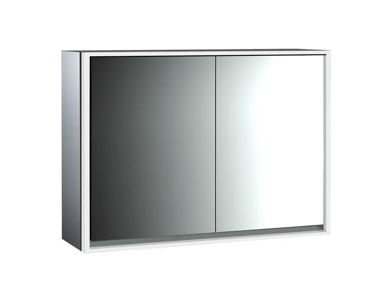 Emco Lichtspiegelschrank loft 05112 Aufputz, 2trg. 1000 mm alu.