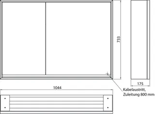 Emco Lichtspiegelschrank loft 05114 Aufputz, breite Tür rechts 1000 mm alu. – Bild 3