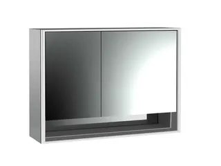Emco Lichtspiegelschrank loft 05214 Aufputz, breite Tür rechts 1000 mm alu.