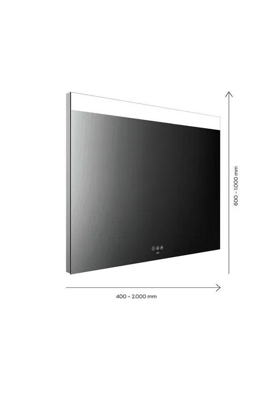 Emco LED-Lichtspiegel MI 250+ m. Touch-Bedienfeld 1200x700 mm