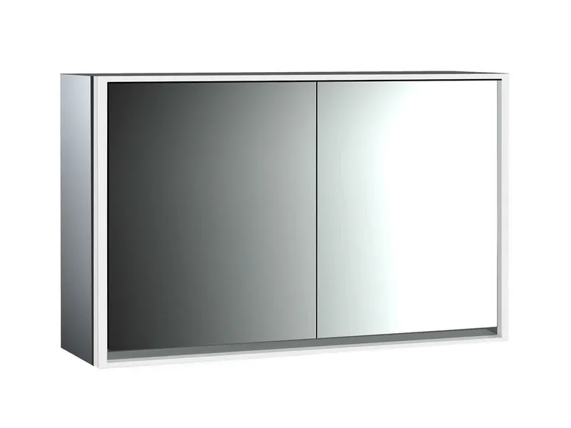 Emco Lichtspiegelschrank loft 05120 Aufputz, 2trg. 1300 mm alu.