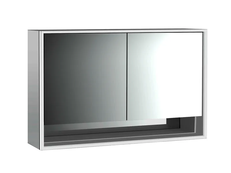 Emco Lichtspiegelschrank loft 05220 Aufputz, 2trg. 1300 mm alu.