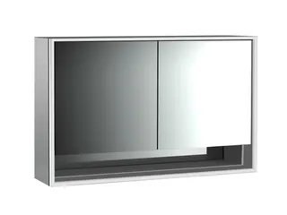 Emco Lichtspiegelschrank loft 05220 Aufputz, 2trg. 1300 mm alu.