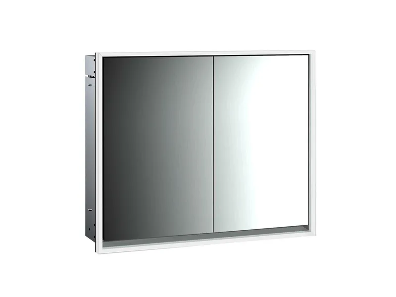 Emco Lichtspiegelschrank loft 06107 Unterputz, 2trg. 800 mm alu.