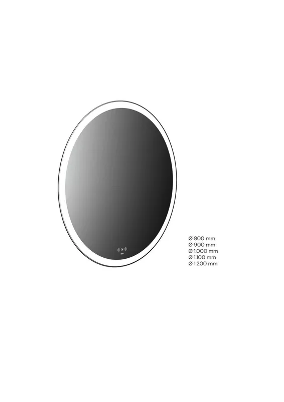 Emco LED-Lichtspiegel MI 310+ m. Touch-Bedienfeld 800 mm