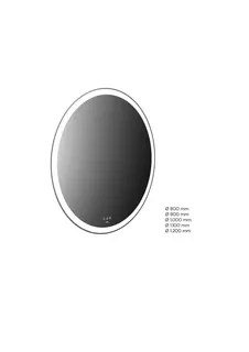 EC LED-Lichtspiegel MI 310+ m. Touch-Bedienfeld 800 mm