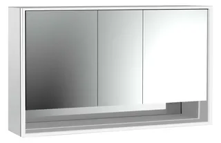 Emco Lichtspiegelschrank loft 05222 Aufputz, 3trg. 1600 mm alu.