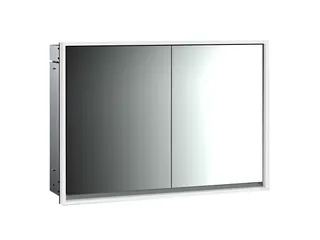 Emco Lichtspiegelschrank loft 06113 Unterputz, 2trg. 1000 mm alu.