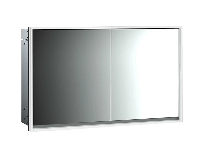 Emco Lichtspiegelschrank loft 05121 Unterputz, 2trg. 1300 mm alu.