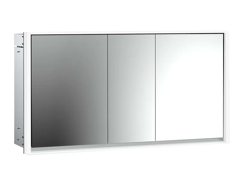 Emco Lichtspiegelschrank loft 05123 Unterputz, 3trg. 1600 mm alu.