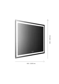 Emco LED-Lichtspiegel MI 230+ m. Touchbedienfeld 600x800 mm – Bild 1