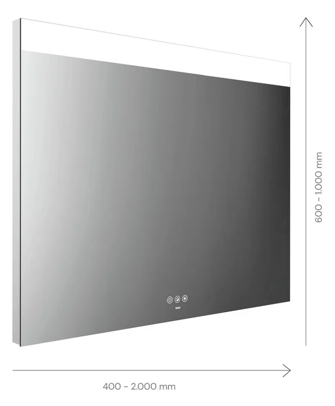 Emco LED-Lichtspiegel MI 250+ m. Touch-Bedienfeld 1600x800 mm