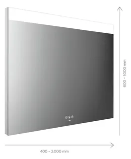 EC LED-Lichtspiegel MI 250+ m. Touch-Bedienfeld 1600x800 mm