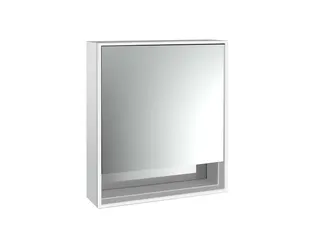 Emco Lichtspiegelschrank loft 05200 Aufputz, Anschlag links 600 mm alu.