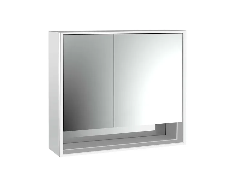 Emco Lichtspiegelschrank loft 05208 Aufputz, breite Tür rechts 800 mm alu.