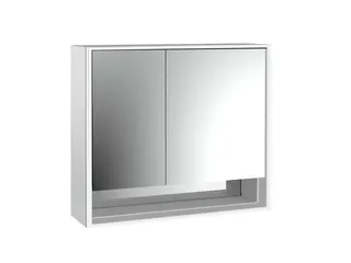 Emco Lichtspiegelschrank loft 05208 Aufputz, breite Tür rechts 800 mm alu.