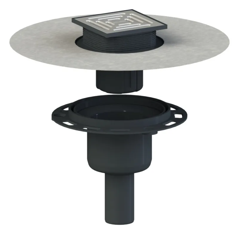 Bodenablauf DallDrain Pure senkr. OM, DN 50, 120 x 120 mm DN 50120 x 120 mm
