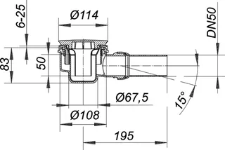 Duschwannenablauf ORIO, Haube schwarz ma tt, DN 50 DN 50 – Bild 3