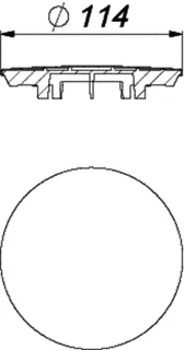 Abdeckhaube ORIO, Kunststoff, weiß matt – Bild 3