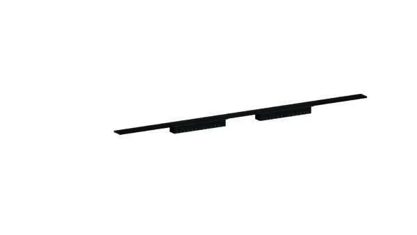 Duschrinne CeraFloor Select Duo schwarz matt, 1300 mm
