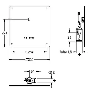 Aquarotter WC-Spüler, F5, elek., DN20, UP, Umrüstung 5601, f. Batt./Netzteil – Bild 2