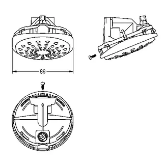 Aquarotter Brauseeinheit, SMARTWAVE, für Duschpaneel, 2030012239 – Bild 3
