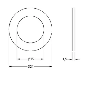 Aquarotter Dichtung 24x15x1,5 mm, 2000104654 – Bild 2