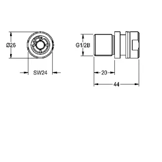 Aquarotter Anschlussstutzen, AQUAJET-Slimline, 9 l, 2000105479 – Bild 3
