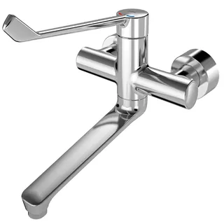 Aquarotter Thermostat-Wandbatterie, F4, EHM, Schwenkauslauf, 285 mm, Armhebel 251 mm