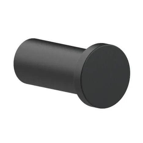 SCALIDO-Handtuchhaken Design rund Ausladung 38mm schwarz matt
