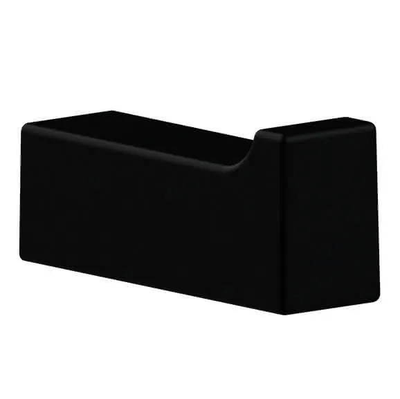 SCALIDO-Handtuchhaken Design eckig Ausladung 47mm schwarz matt