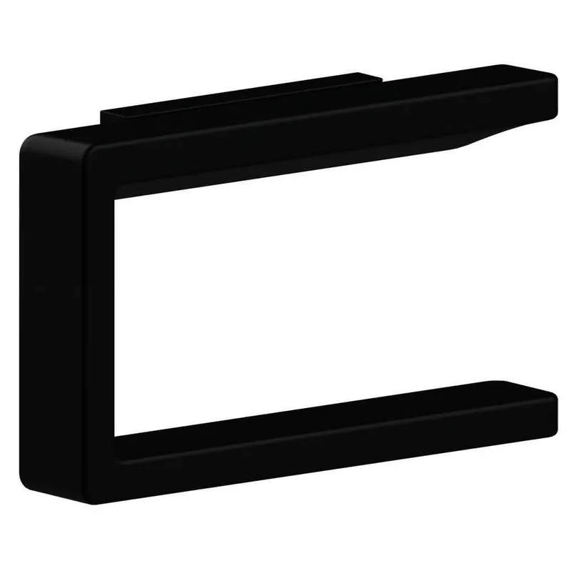 SCALIDO-Toilettenpapierhalter Design eckig, offen schwarz matt