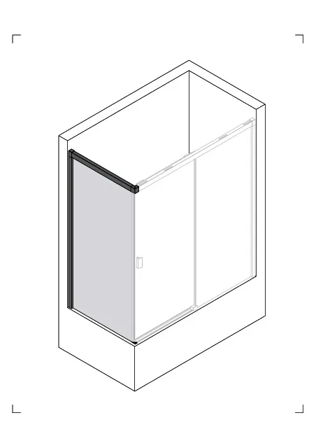 sanibel 3001-Trennwand SLIDE A23 WMB L a. Badew zu DST2R 900x1600mm SWM/ESG