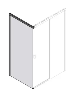 sanibel 3001-Trennwand SLIDE A23 WM L zu Schiebetür DST2R 1000x2000mm SWM/ESG
